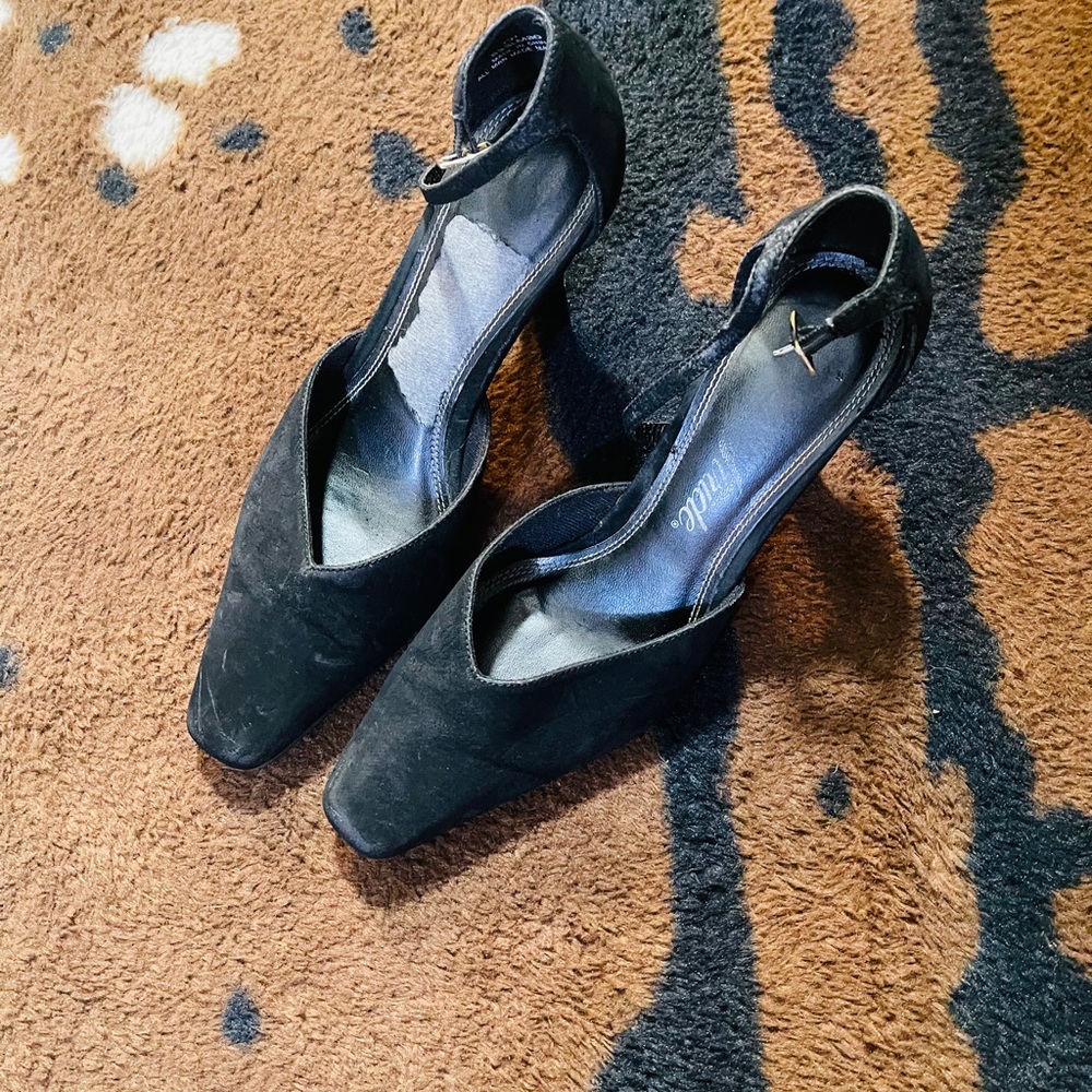 Black heels with ankle strap